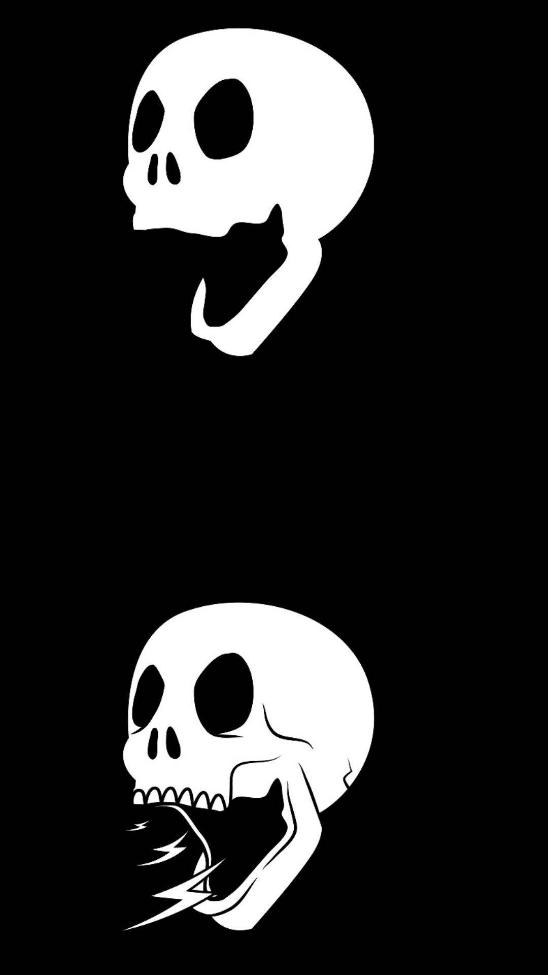 Black And White Art Skulls
