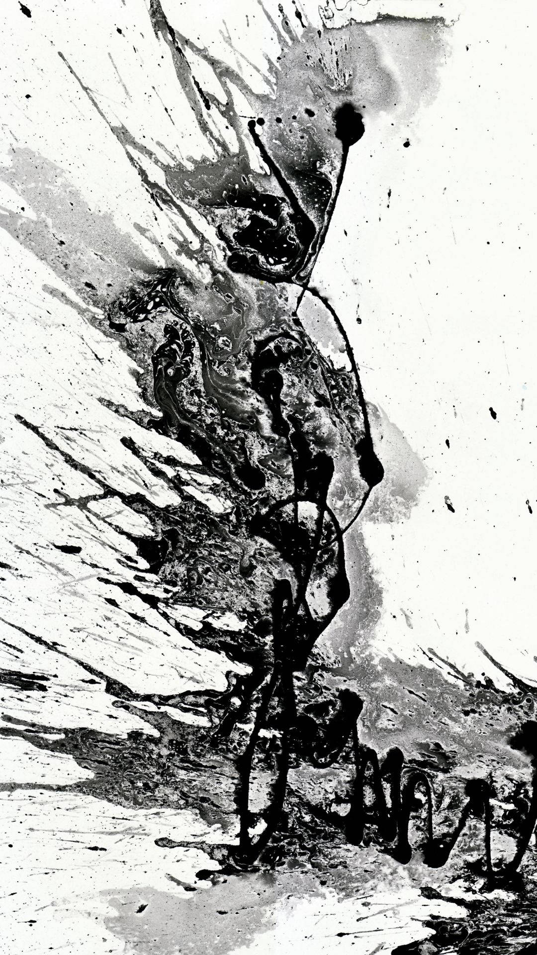 Black And White Art Splashes Background