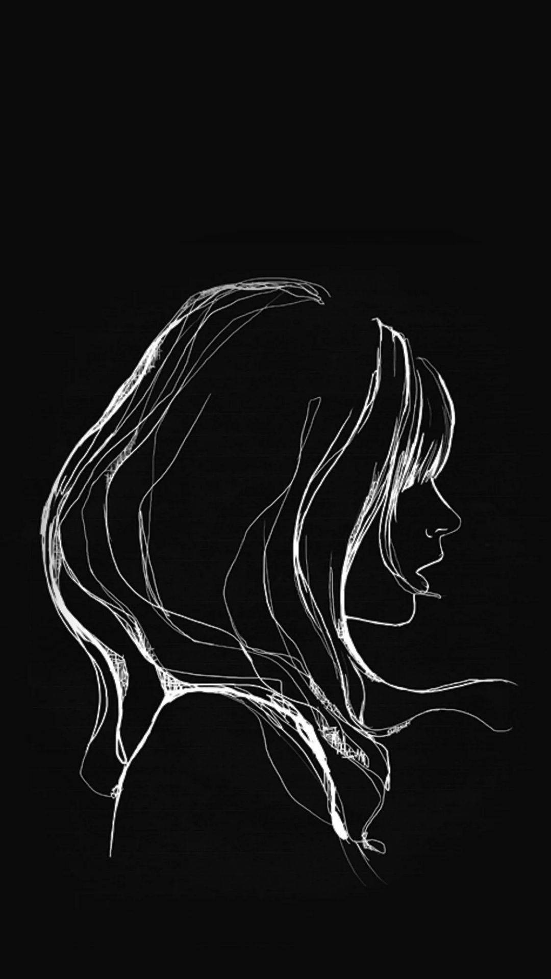 Black And White Art Woman Background