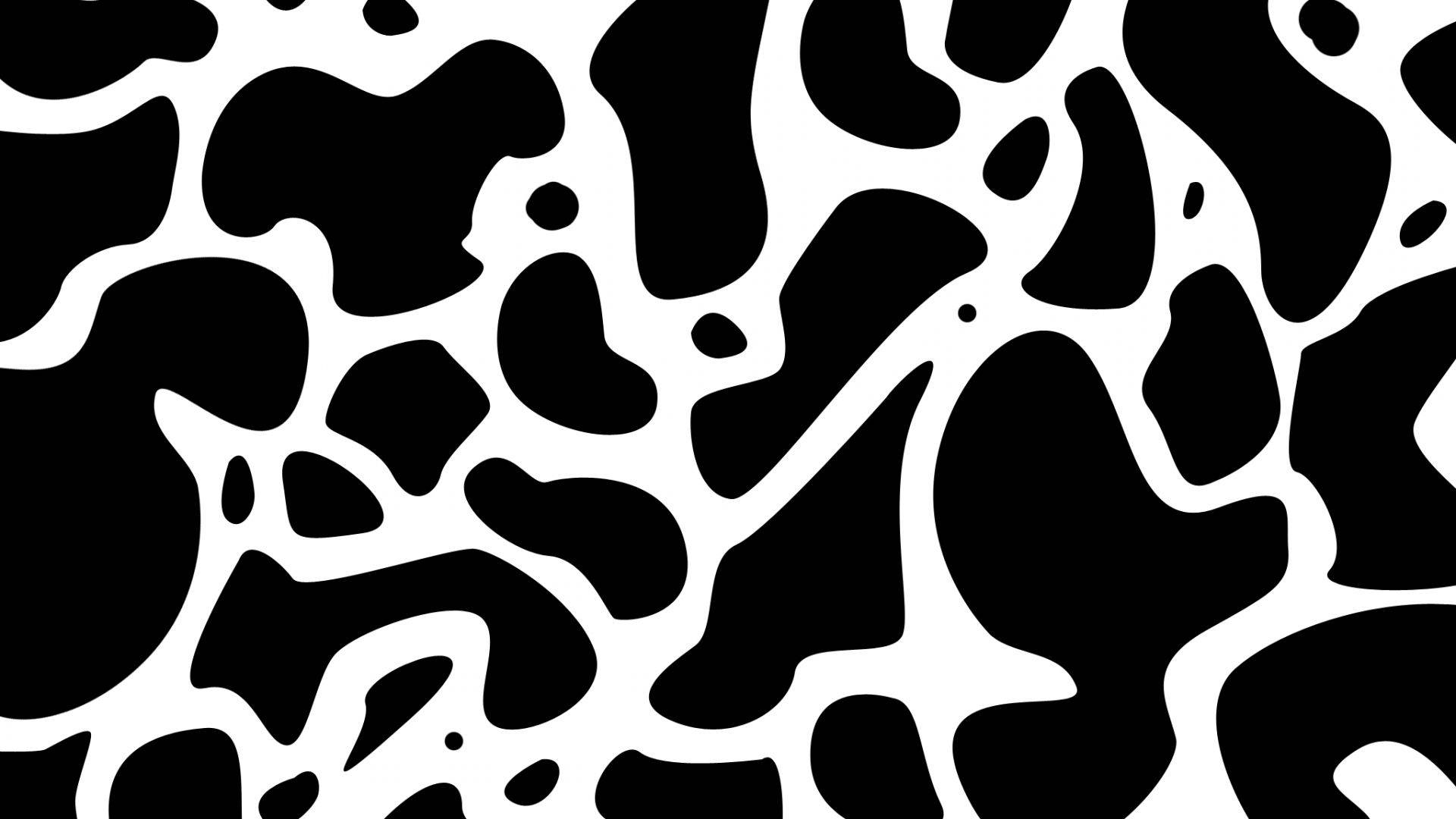 Black And White Artistic Cow Patterns Background