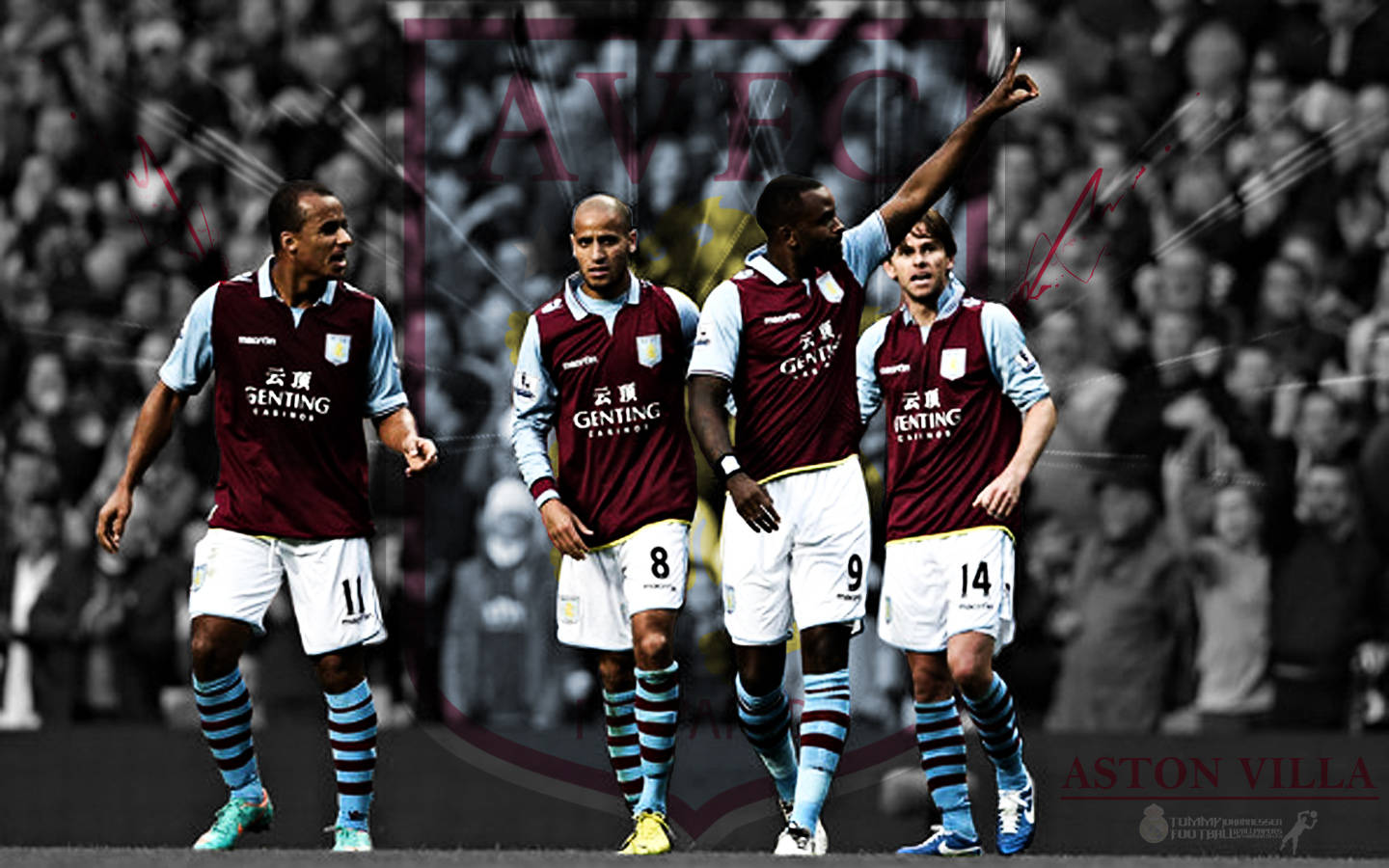 Black And White Aston Villa Fc