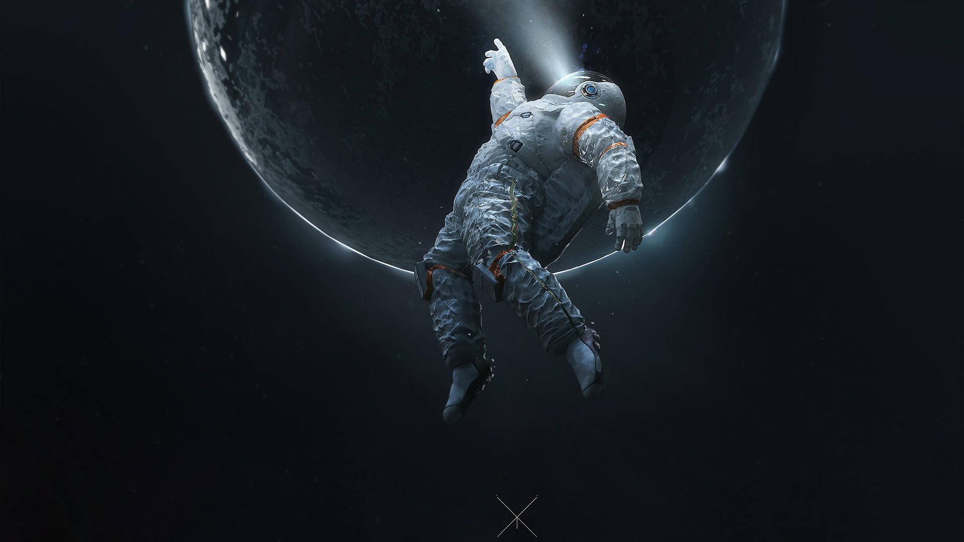 Black And White Astronaut Acrobatic Background