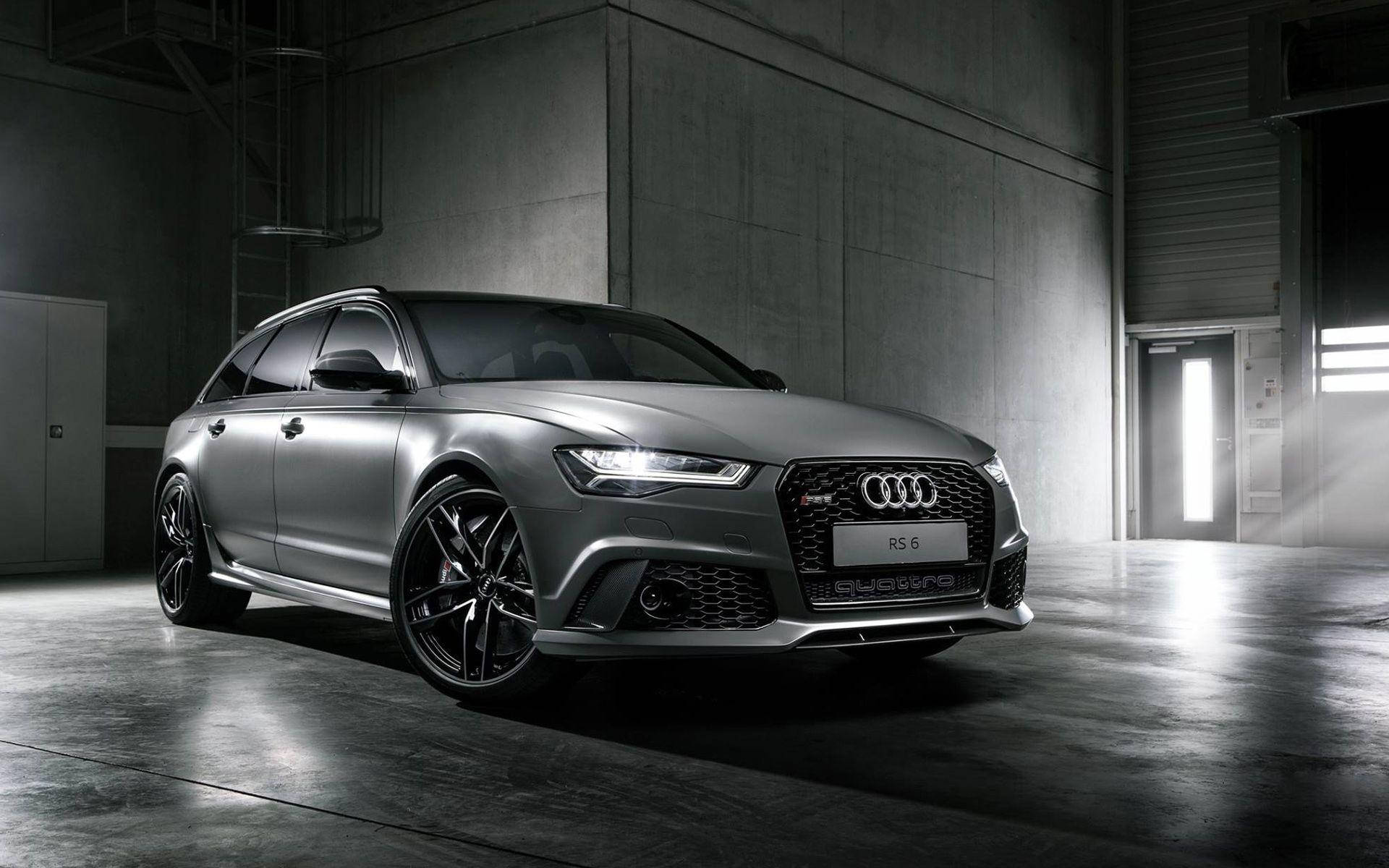 Black-and-white Audi Rs 6