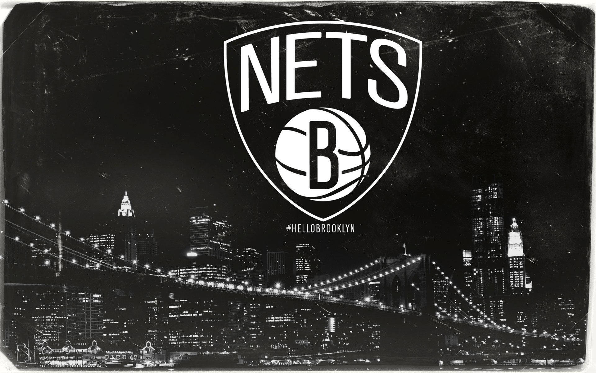 Black And White Brooklyn Nets Poster Background
