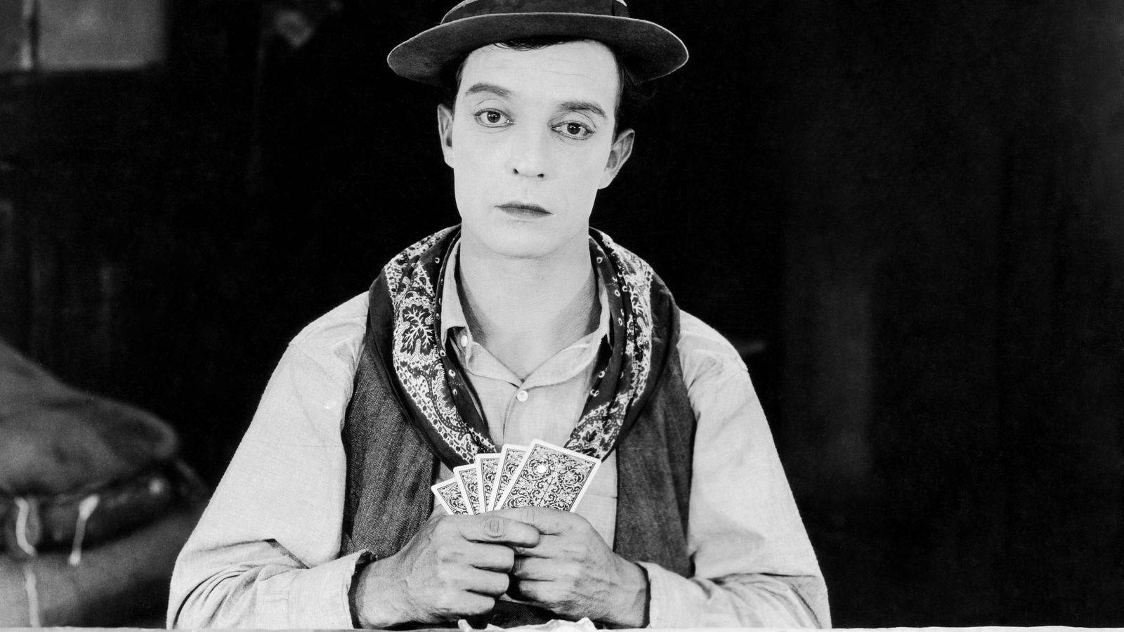 Black And White Buster Keaton Background