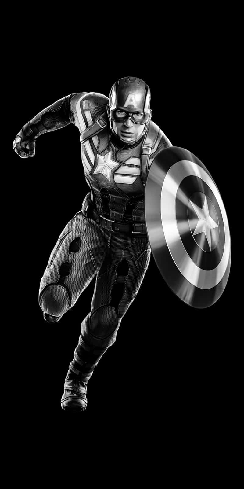 Black And White Captain America Android Background