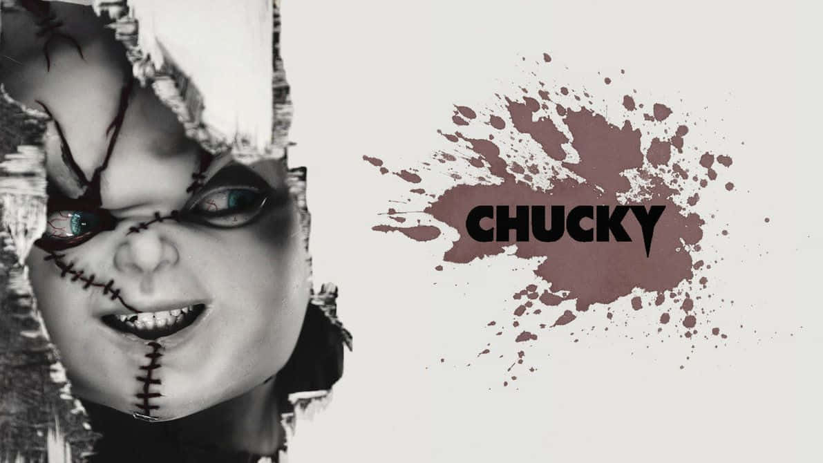 Black And White Chucky Doll Background