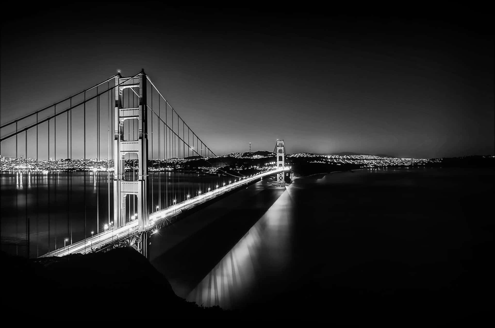 Black And White City Bridge