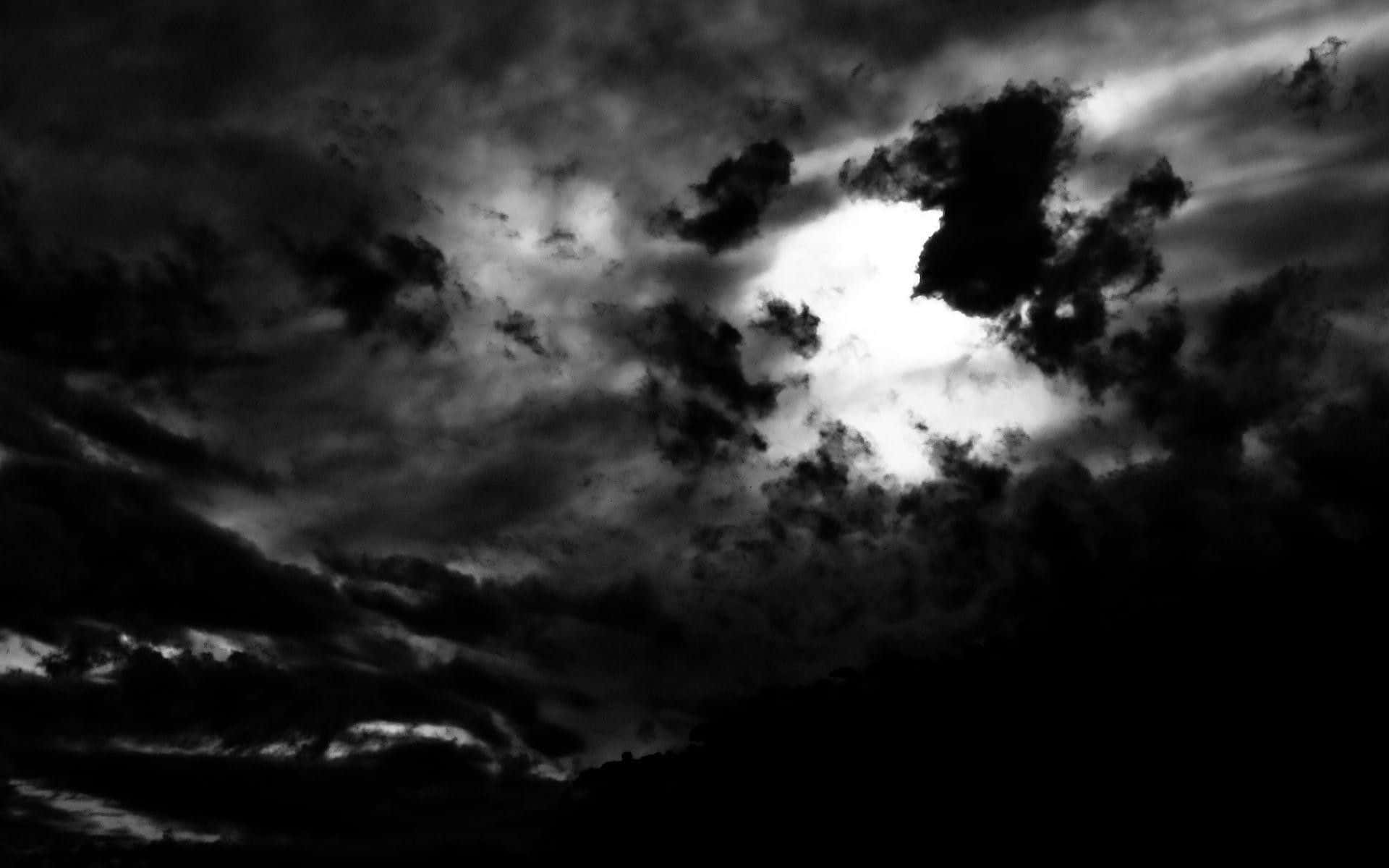 Black And White Cloud Shimmering Light Background