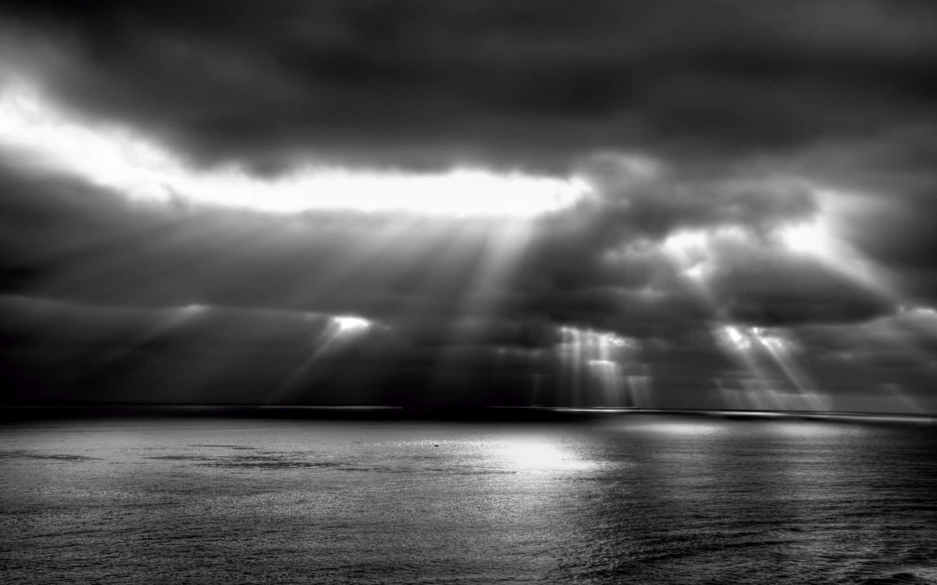 Black And White Cloud Streaks Of Light Background
