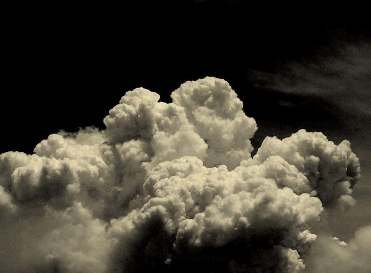Black And White Cloud Volvanic Ashes Background