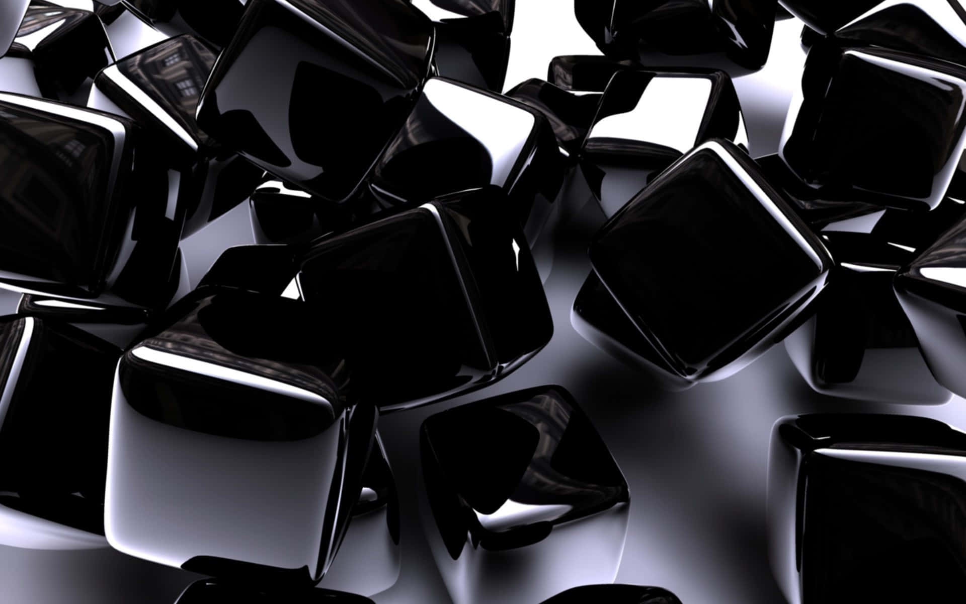 Black And White Cubes On A White Background Background