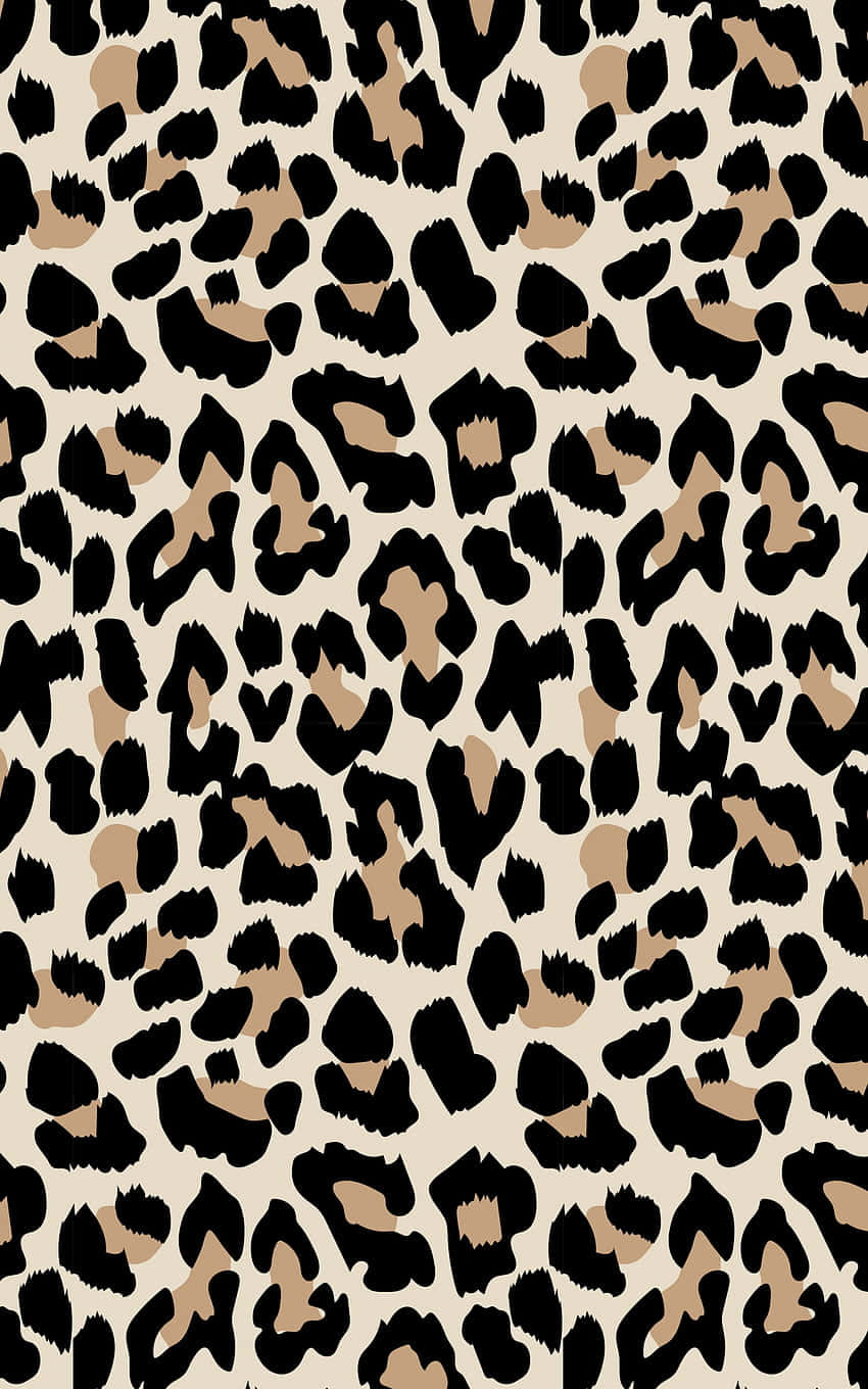 Black And White Cute Cheetah Print Background