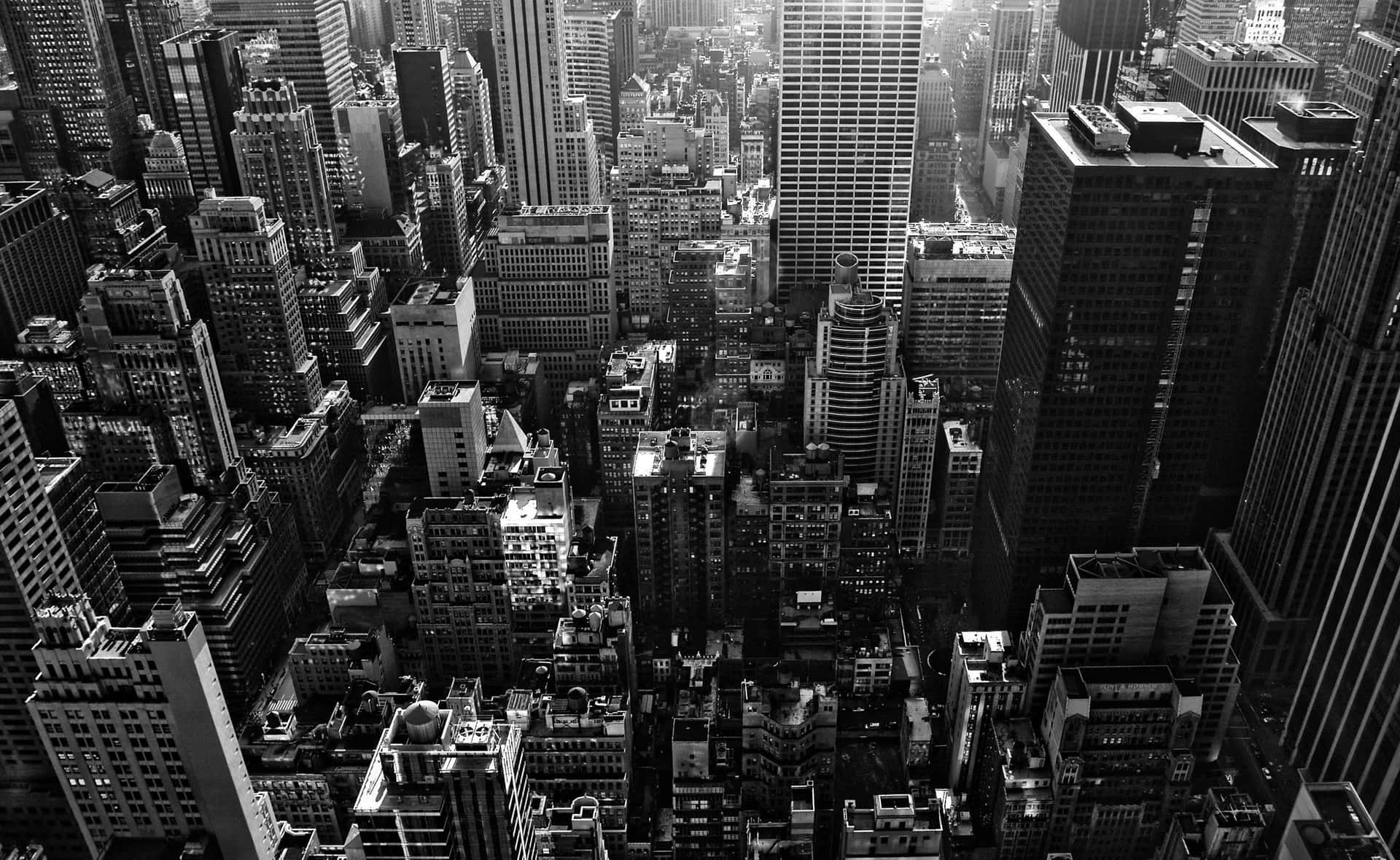 Black And White Dark City 4k Background