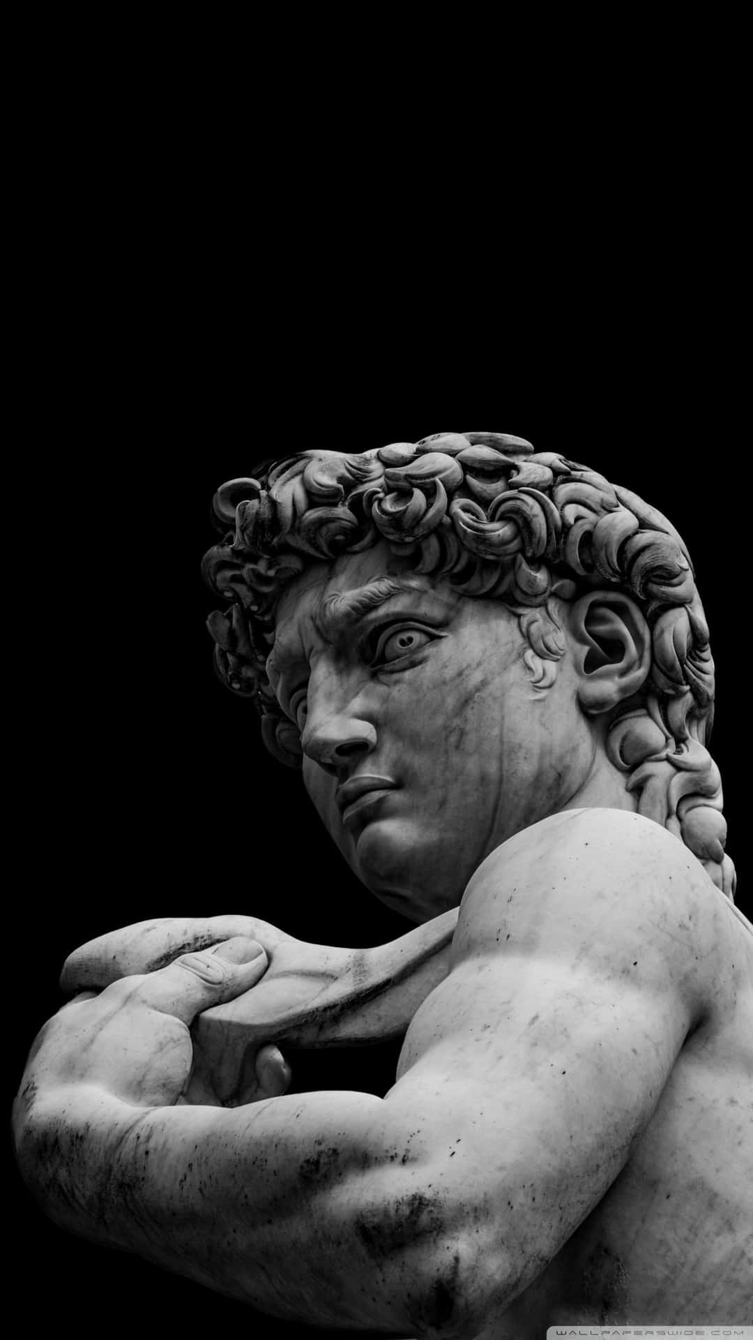 Black And White David Of Michelangelo Background