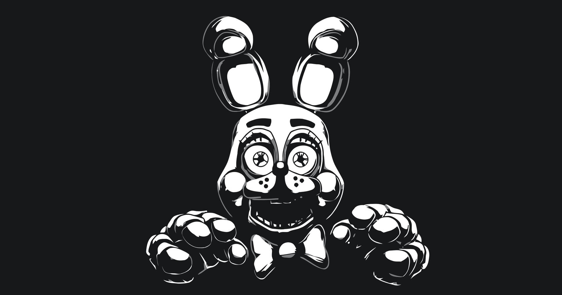 Black And White Drawing Fnaf Bonnie Background