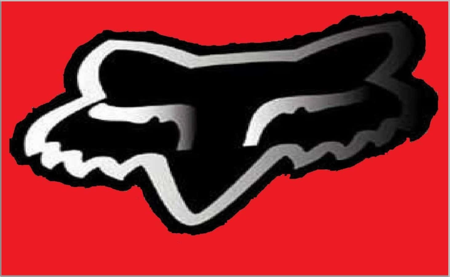 Black And White Fox Racing Logo Background