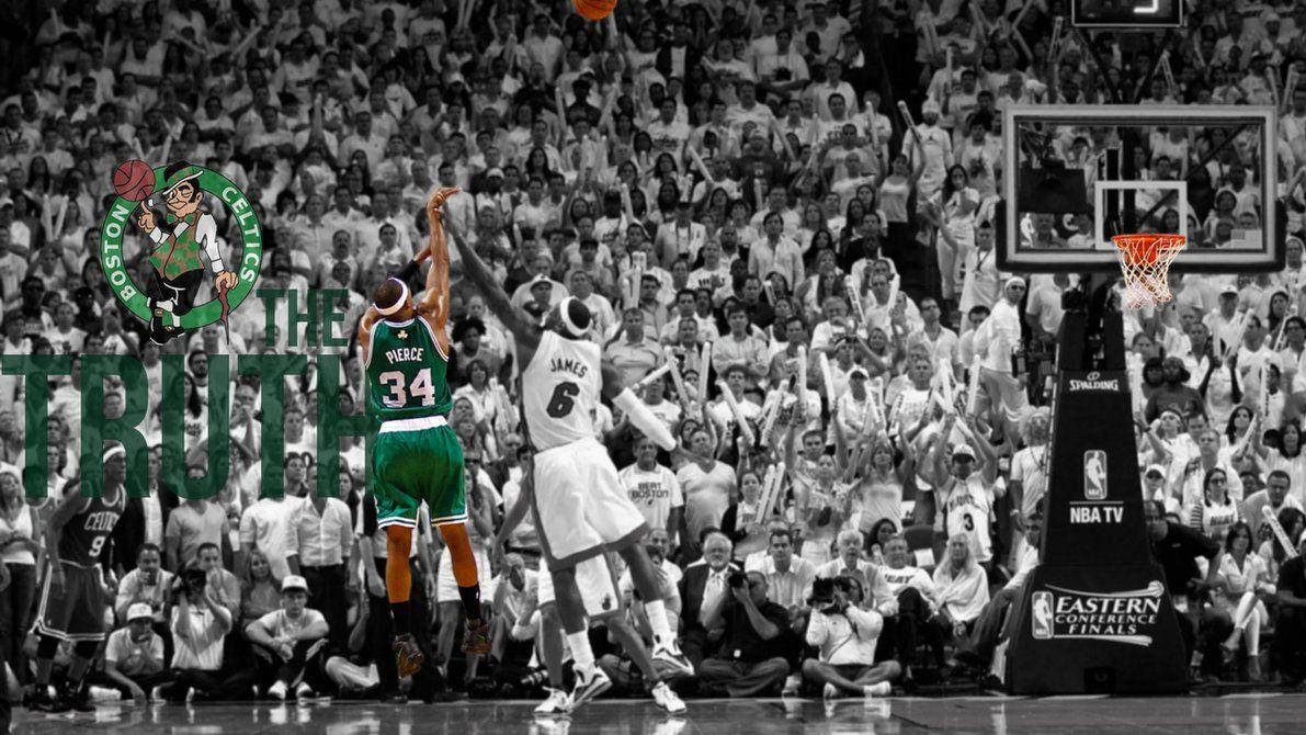 Black And White Game With Paul Pierce In Green