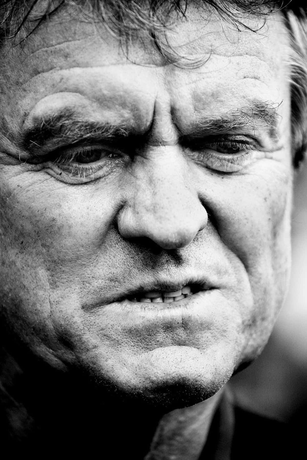 Black And White German Former Professional Football Goalkeeper Sepp Maier Background