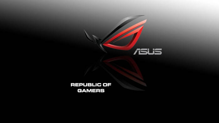 Black And White Gradient Asus Rog Logo Background