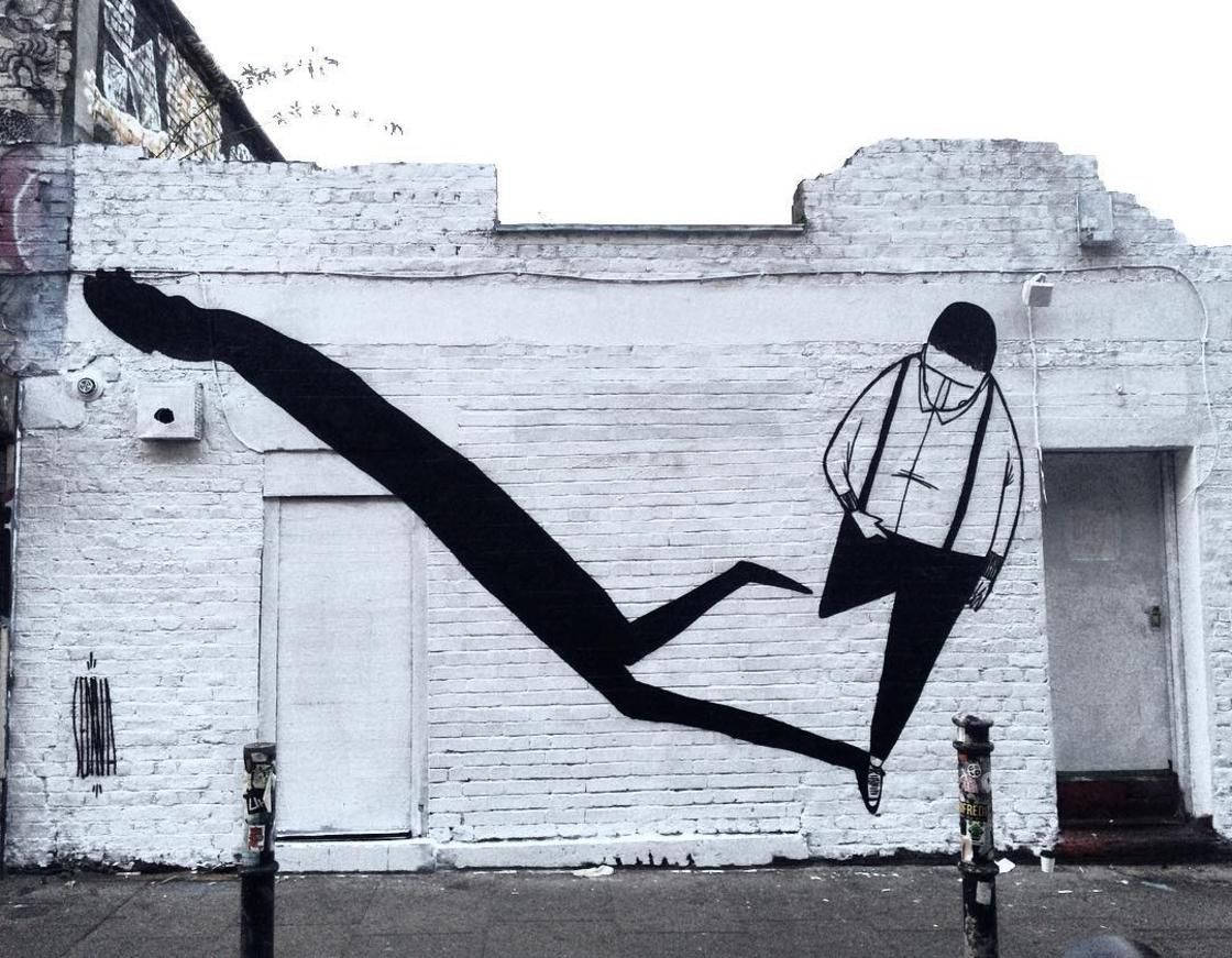 Black And White Graffiti By Alex Senna Background