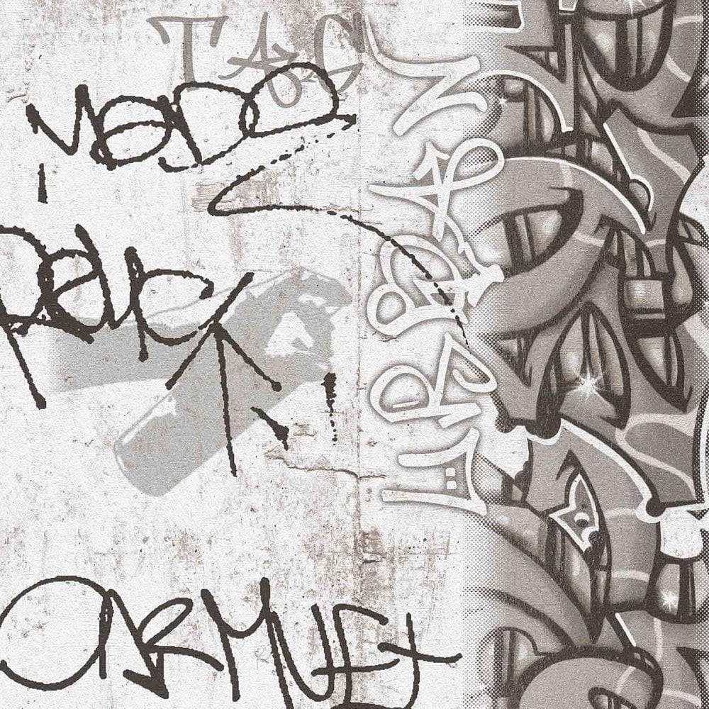 Black And White Graffiti Spray Paint Background