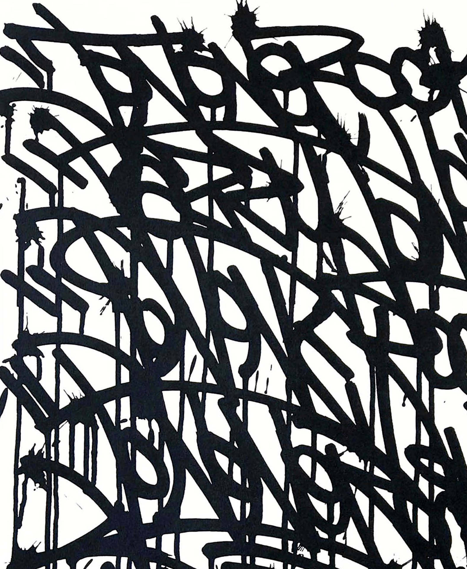 Black And White Graffiti Tag Seamless Background