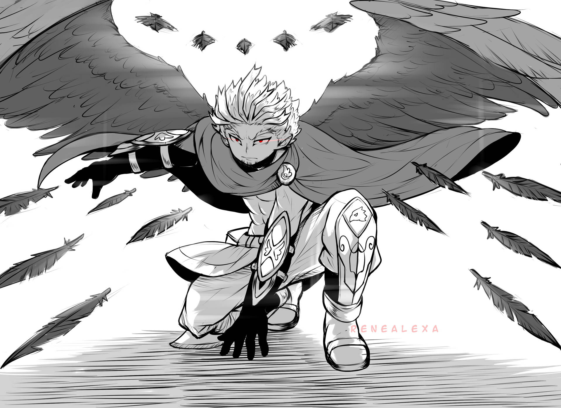 Black And White Hawks My Hero Academia Background