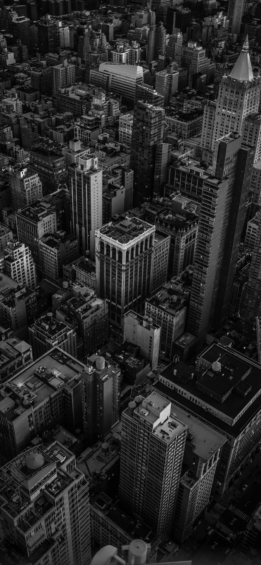 Black And White Hd City Aerial View Background
