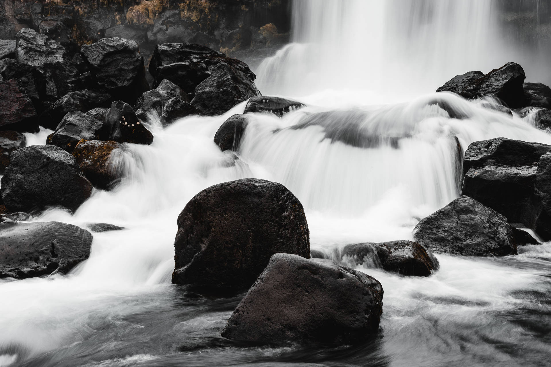 Black And White Hd Waterfall