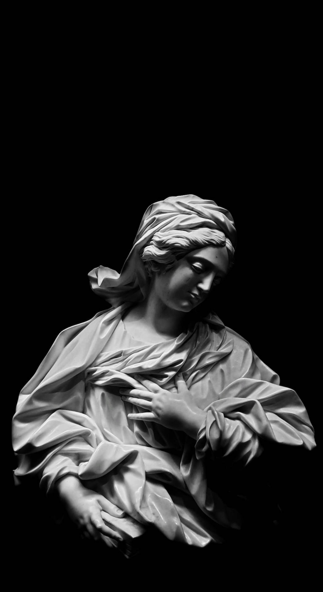 Black And White Hd Woman Statue Background