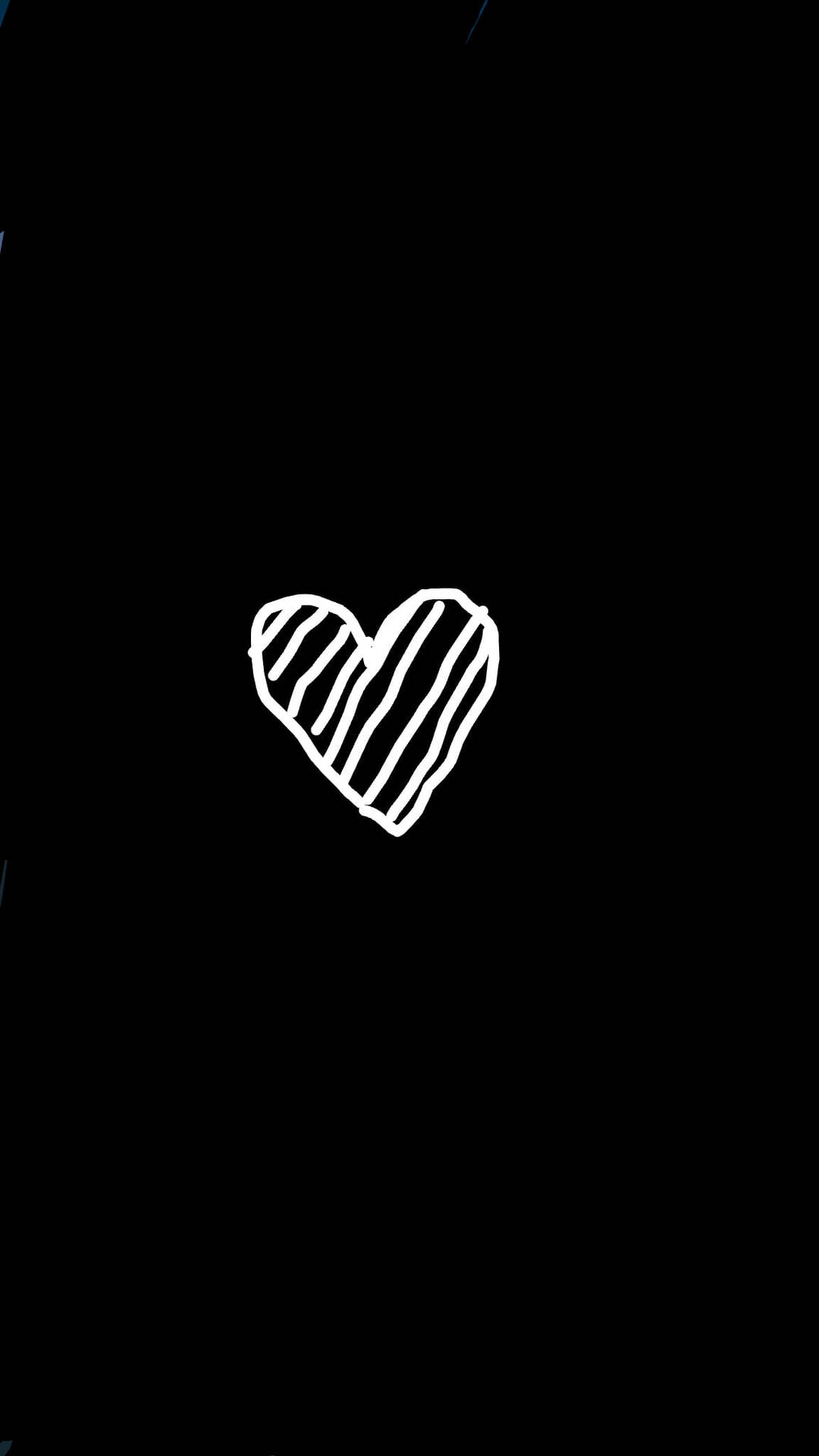 Black And White Heart Doodle Background