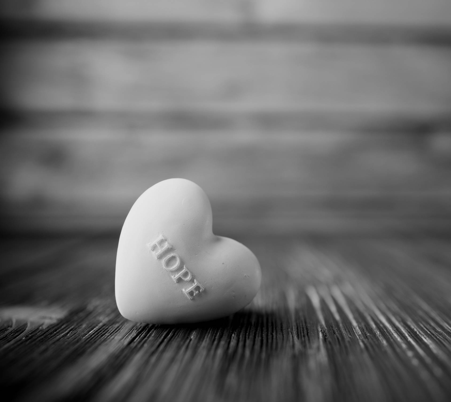 Black And White Heart Hope Background