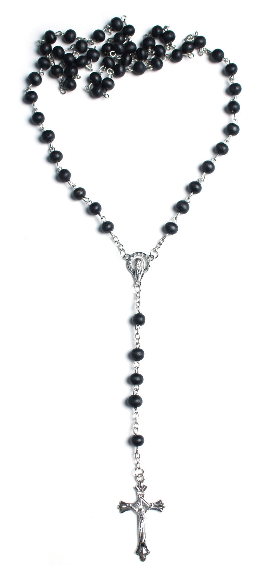 Black And White Heart Rosary Background
