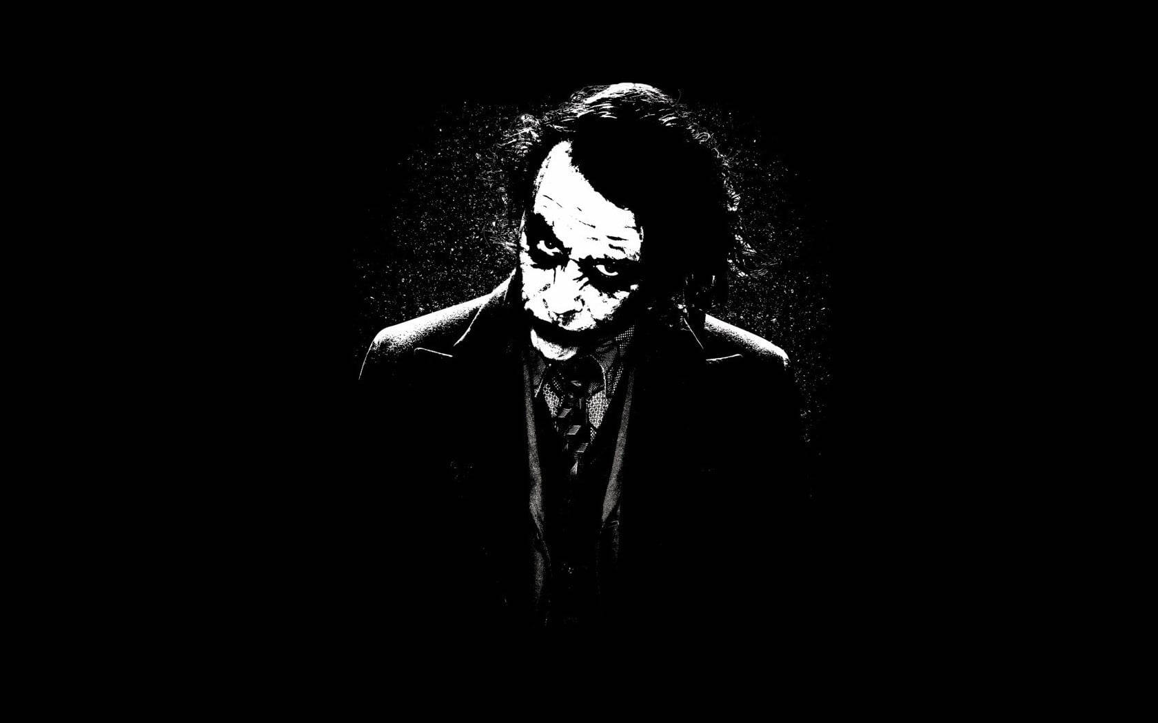 Black And White Heath Ledger Joker Background