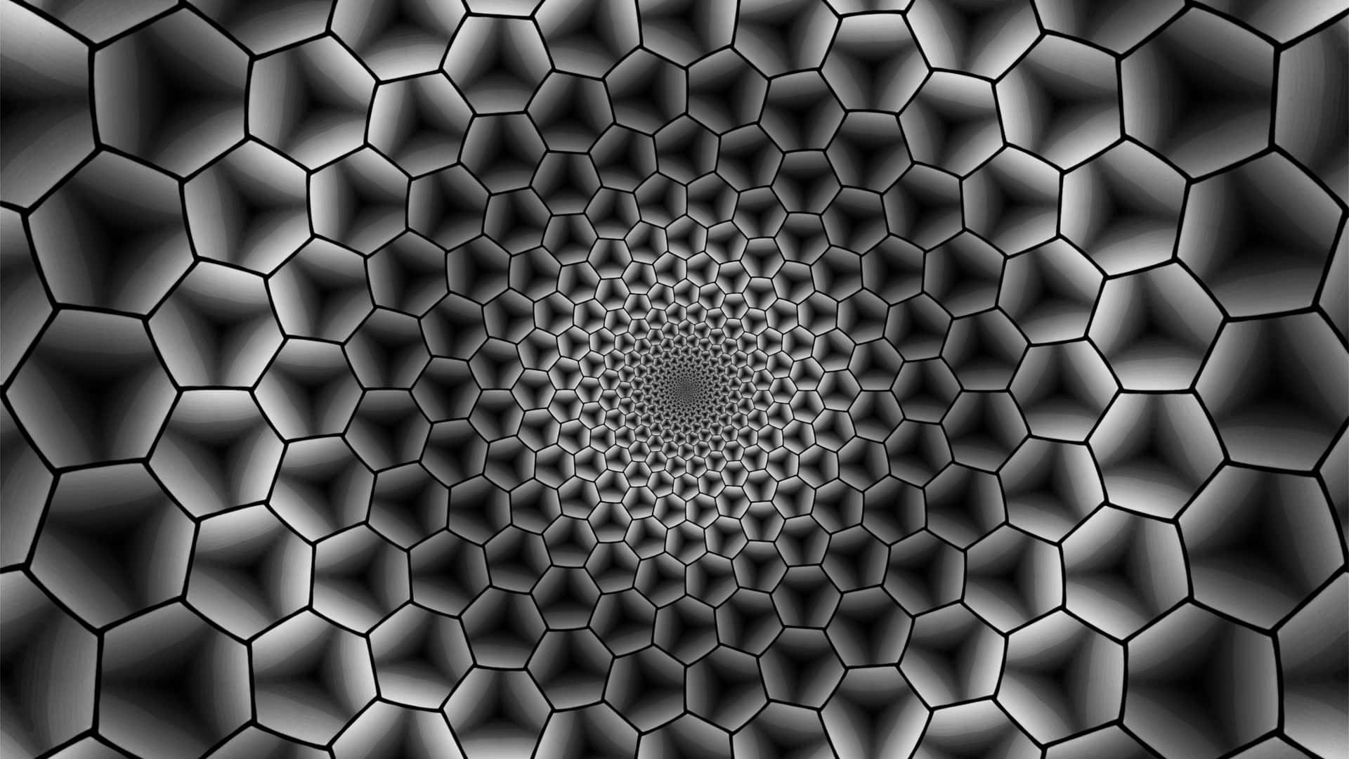 Black And White Hexagon Pattern Background