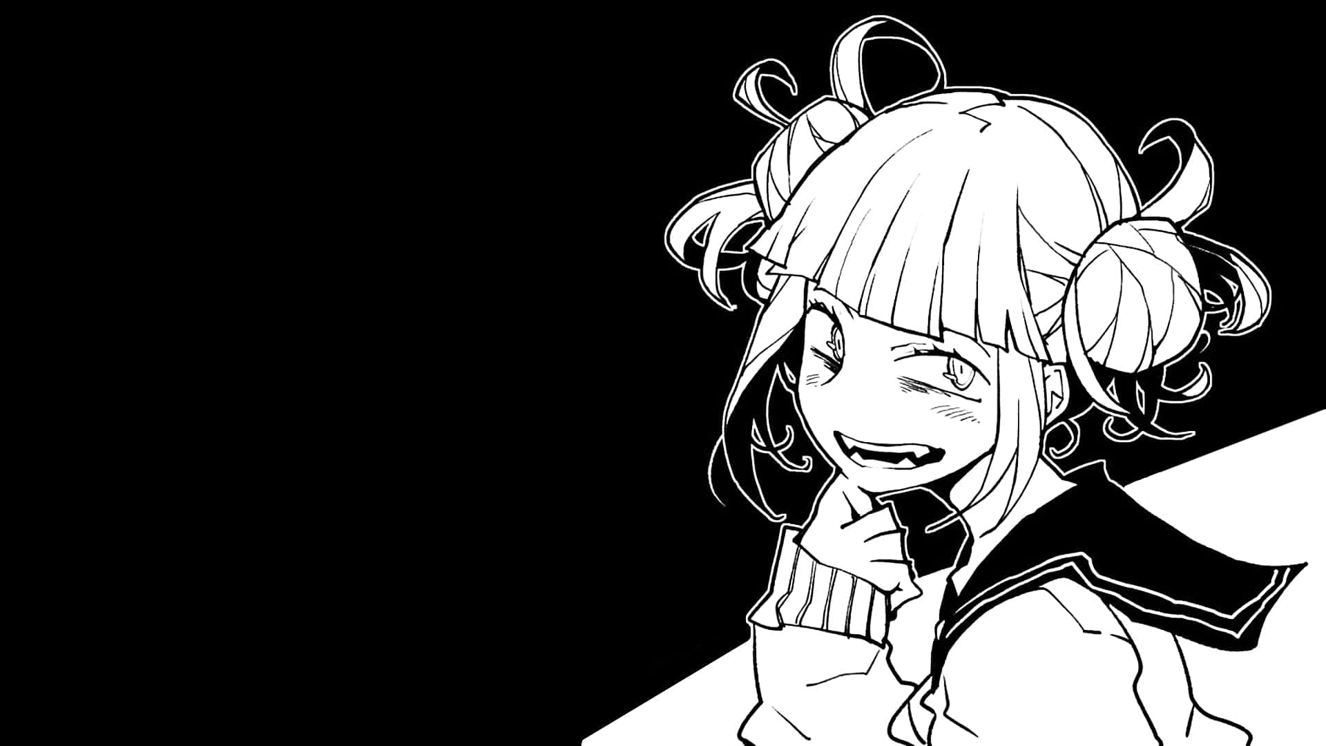 Black And White Himiko Toga Aesthetic Background