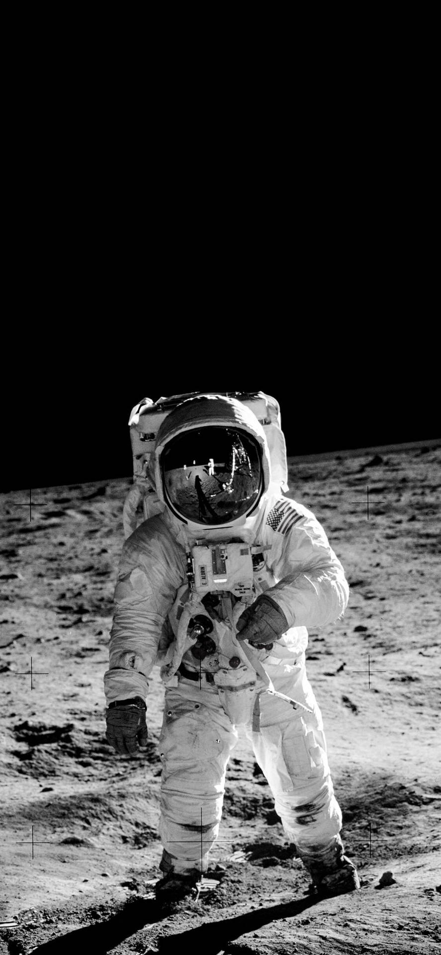 Black And White Iphone Astronaut Background