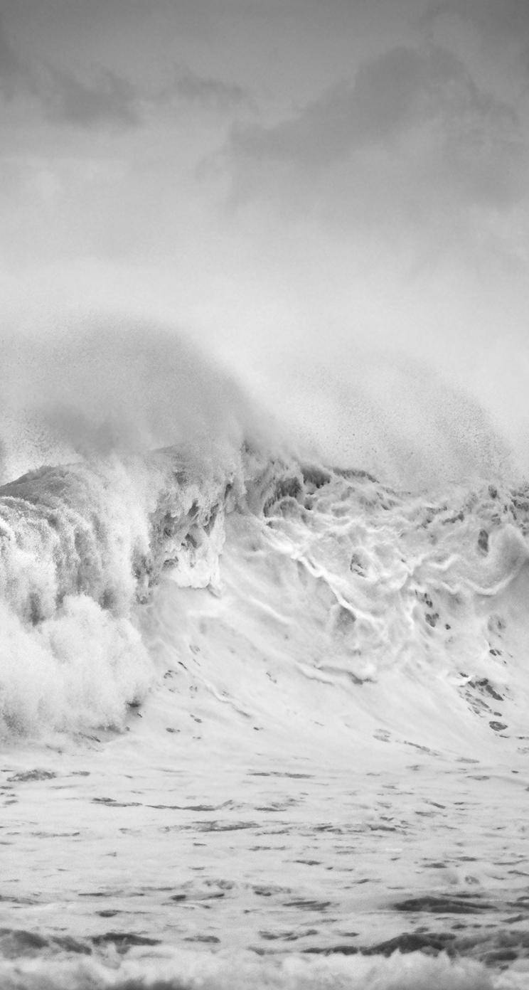 Black And White Iphone Sea Waves Background