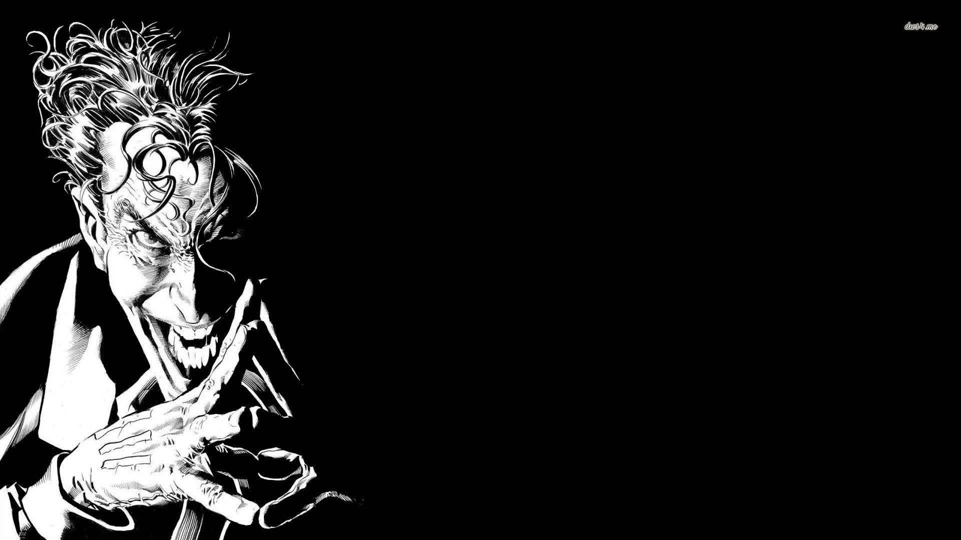 Black And White Joker Comic Version Background