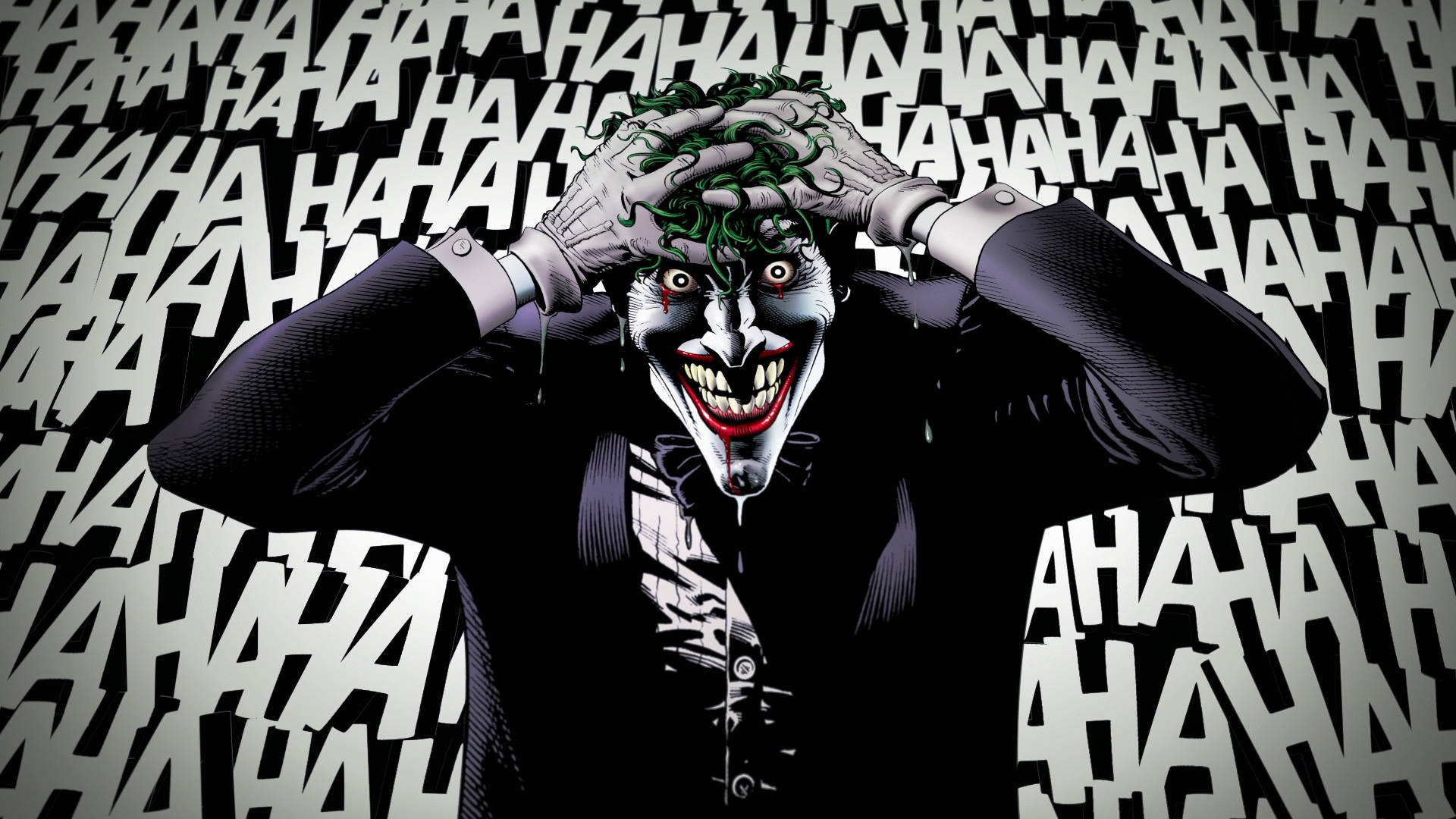 Black And White Joker Crazy Laugh Background