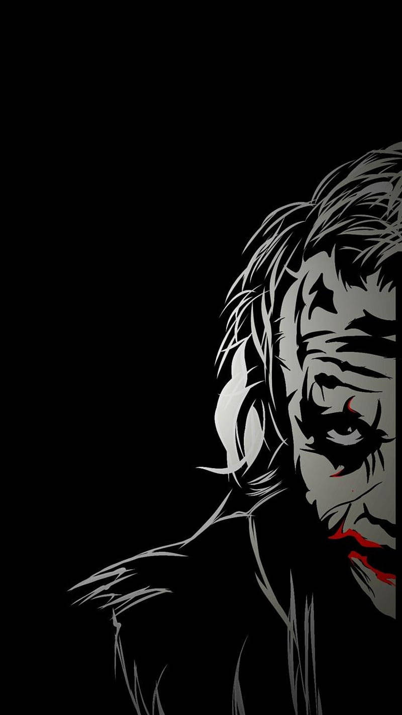 Black And White Joker Face Background