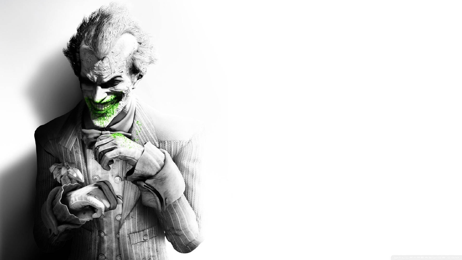 Black And White Joker Green Smile Background