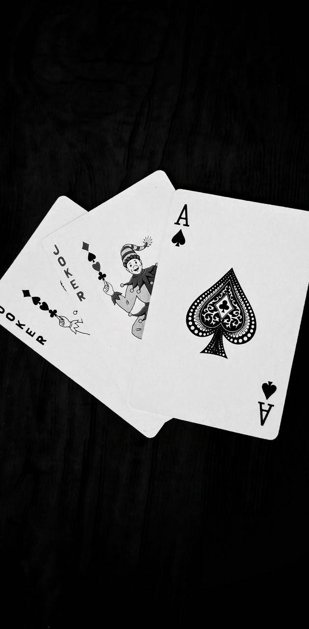 Black And White Joker Stack Of Card Background