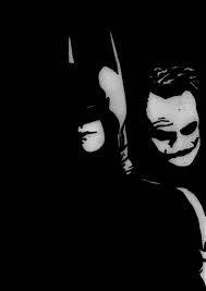 Black And White Joker With Batman Background