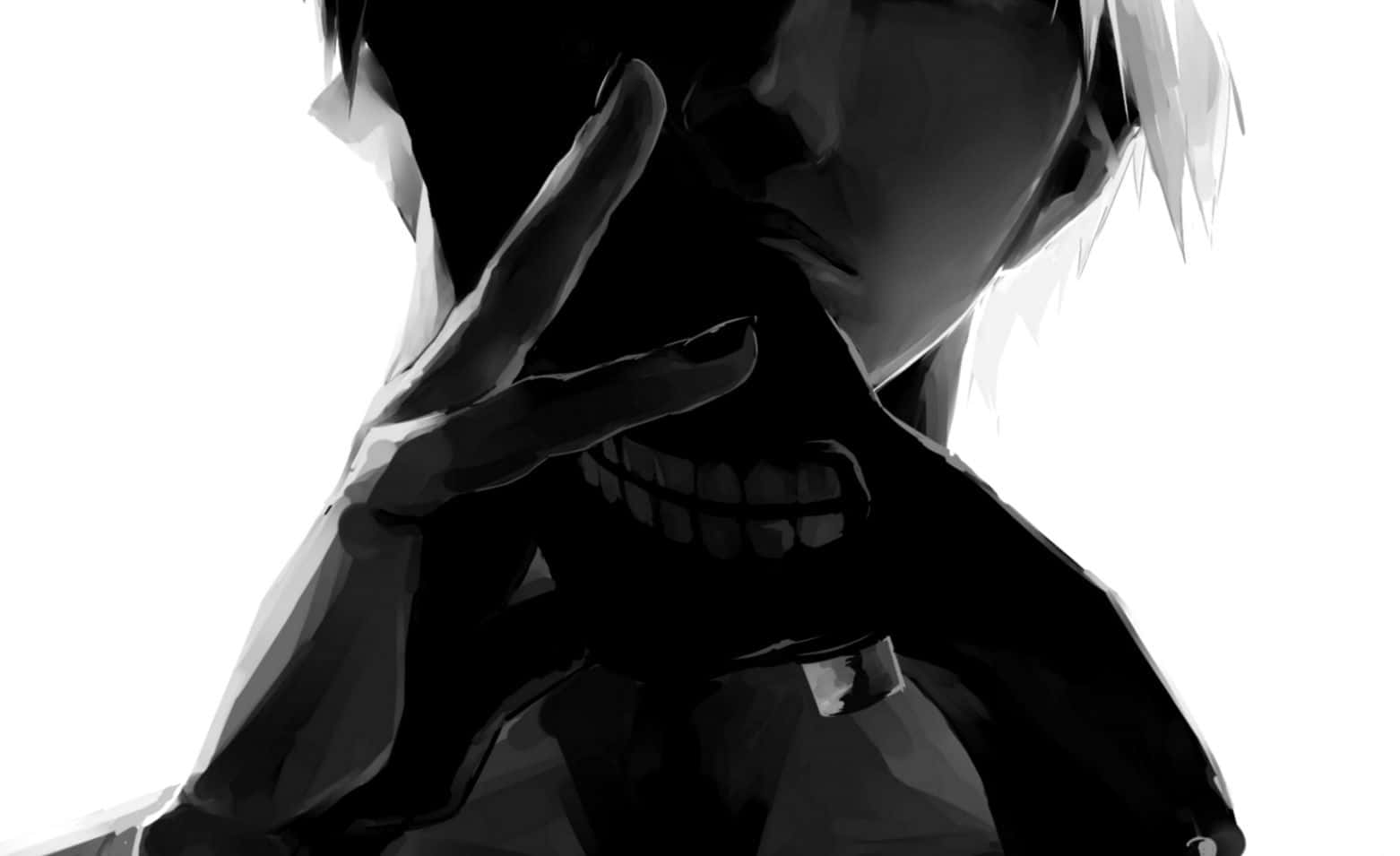 Black And White Ken Kaneki Tokyo Ghoul Anime