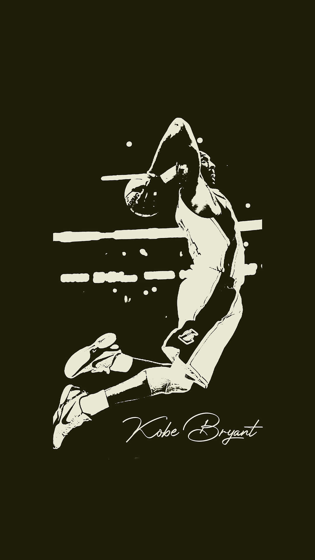 Black And White Kobe Bryant Phone Background