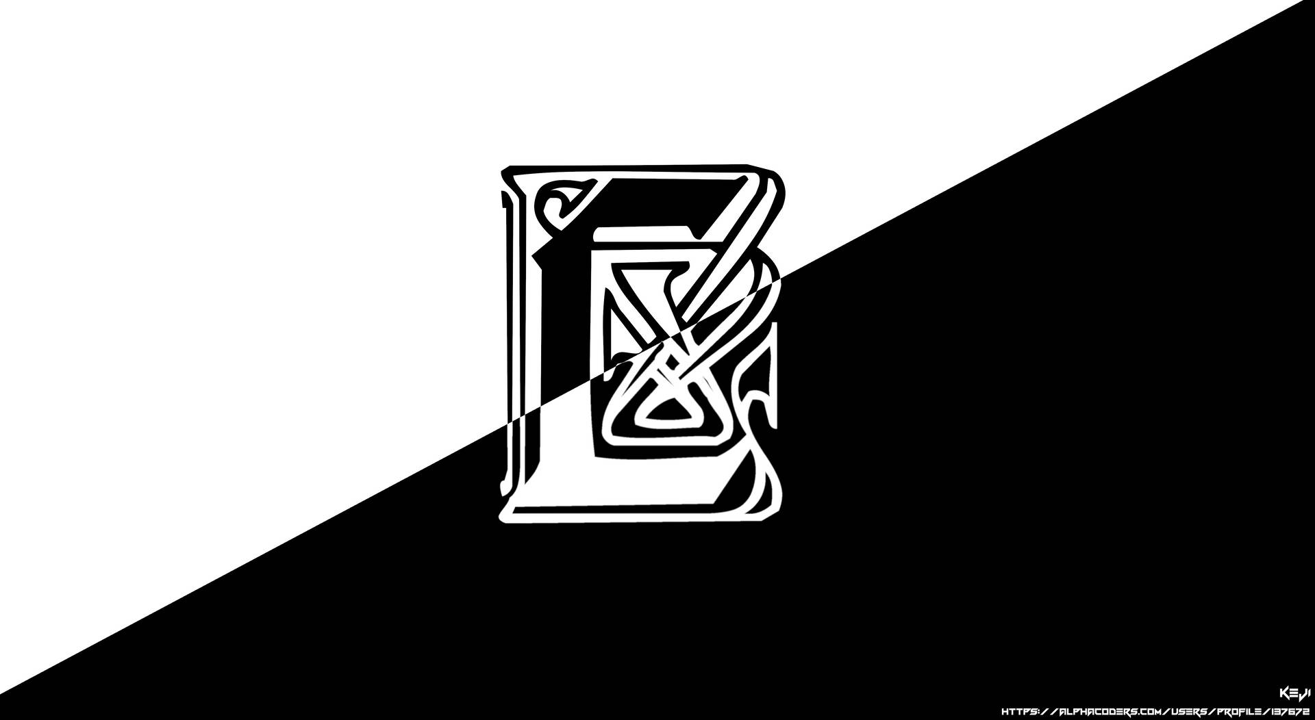 Black And White L Lawliet Logo