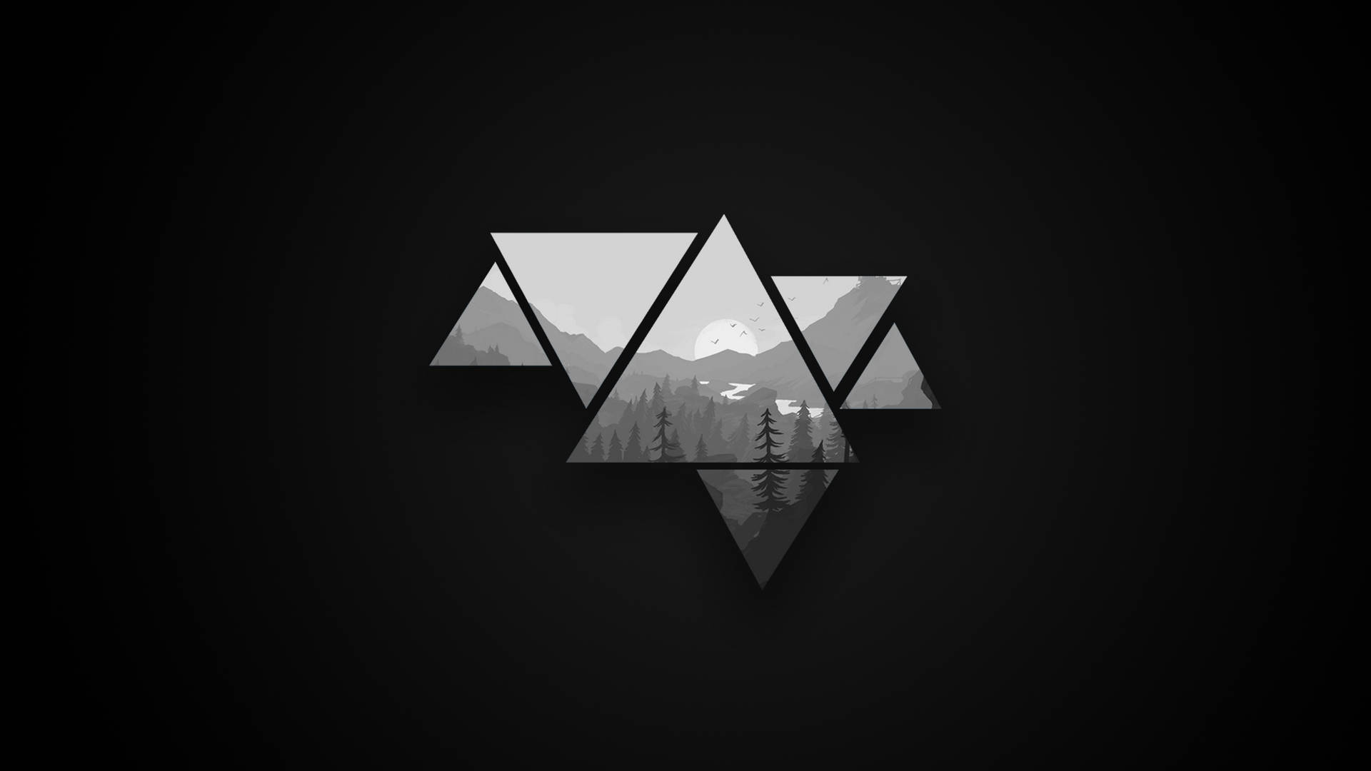 Black And White Landscape Minimalist Aesthetic Laptop Background