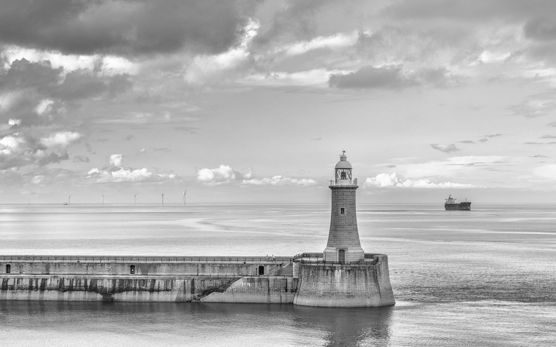 Black And White Lighthouse Photo